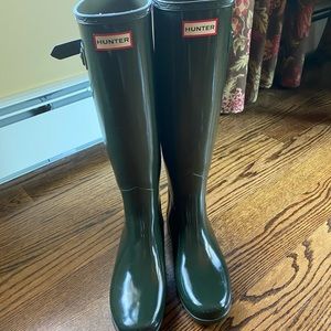 Hunter Original Refined Tall Rain Boots Glossy